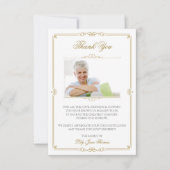 Elegant Gold Swirl Hartelijk dank. | Kleur bewerke Bedankkaart (Voorkant)