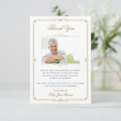 Elegant Gold Swirl Hartelijk dank. | Kleur bewerke Bedankkaart (Staand voorkant)