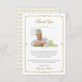 Elegant Gold Swirl Hartelijk dank. | Kleur bewerke Bedankkaart (Voorkant / Achterkant)