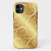 Elegant Gold Swirl iPhone Case (Achterkant)