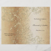 Elegant Gold Swirl met Black Font Wedding Program (Voorkant)