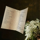 Elegant Gold Swirl met Black Font Wedding Program