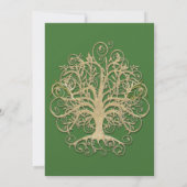 Elegant Gold Swirl Tree Roots of Love Wedding Kaart (Achterkant)