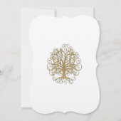 Elegant Gold Swirl Tree Weduwschap Kaart (Achterkant)