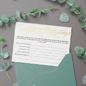 Elegant Gold Swirls Certificate of Authenticity Folie Uitnodiging