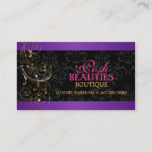 Elegant Gold Swirls en Damask Visitekaartje (Voorkant)