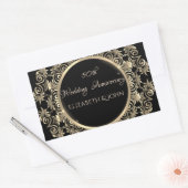 Elegant Gold Swirls Jubileum Rechthoekige Sticker (Envelop)
