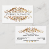 Elegant Gold Swirls Visitekaartje (Voorkant / Achterkant)