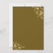 Elegant Gold  Swirls Weddenschap (Achterkant)