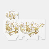 Elegant Gold  Swirls Wedding Bedankdoosjes (Uitgevouwen)