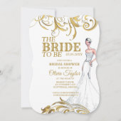 Elegant Gold  Swirls Wedding Vrijgezellenfeest Kaart (Voorkant)