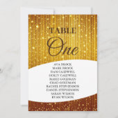 Elegant Gold Table Number 1 (zetelgrafiek) Kaart (Voorkant)