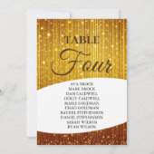 Elegant Gold Table Number 4 Four Seating Chart Kaart (Achterkant)