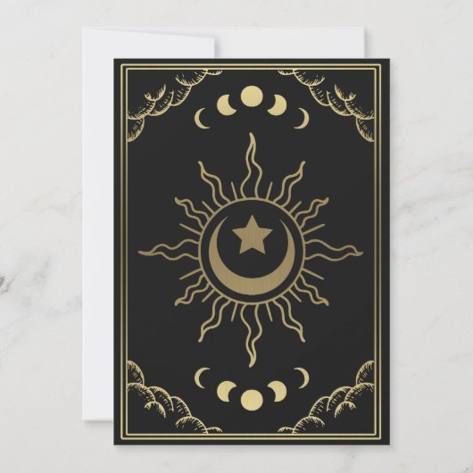 Elegant Gold Tarot Kaart Wedding Photo Card (Achterkant)