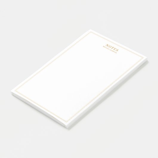 Elegant Gold-tekst Post-it® Notes (Schuin)