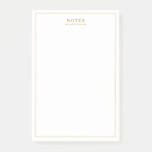 Elegant Gold-tekst Post-it® Notes (Voorkant)