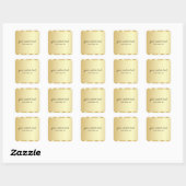 Elegant Gold Template Handwritten Your Custom Text Vierkante Sticker (Vel)