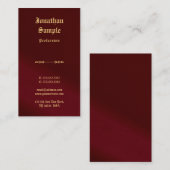 Elegant Gold Text Font Nostalgic Classic Look Visitekaartje (Voorkant / Achterkant)