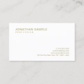 Elegant Gold Text Font Simple Sjabloon Moderne Visitekaartje (Achterkant)