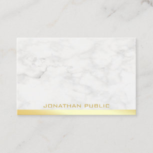 Elegant Gold Text Marble Sjabloon Professional Visitekaartje