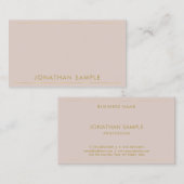 Elegant Gold Text Modern minimalist Professional Visitekaartje (Voorkant / Achterkant)