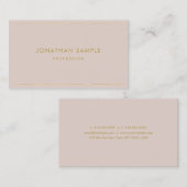 Elegant Gold Text Modern minimalistische Sjabloon Visitekaartje (Voorkant / Achterkant)