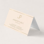 Elegant Gold Text Modern Professional Simple Plain Visitekaartje (Achterkant)