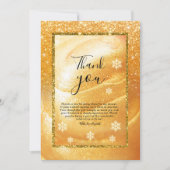 Elegant Gold Thank You Card | Glitter and Pearl Kaart (Voorkant)