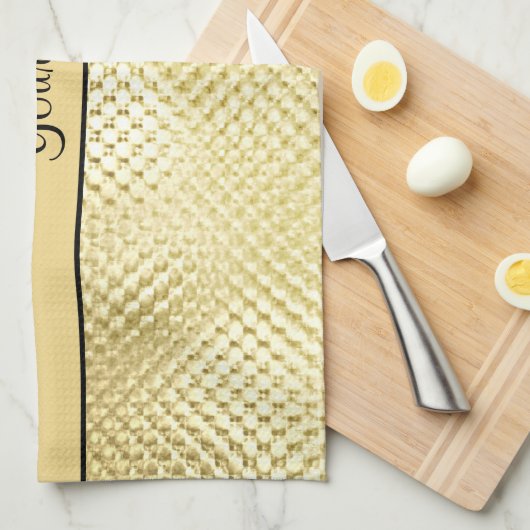 Elegant Gold Theedoek (Quarter Fold)