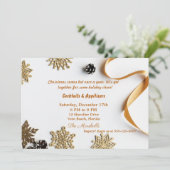 Elegant Gold Thete Kerstmis Kaart (Staand voorkant)