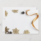 Elegant Gold Thete Kerstmis Kaart (Achterkant)