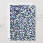 Elegant Gold Tiara, Sequins Diamonds Quinceanera Kaart (Achterkant)