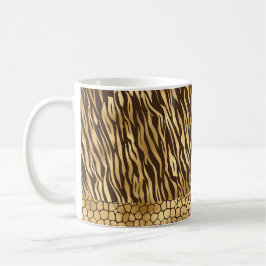 Elegant Gold Tiger Giraffe  Luxe Koffiemok