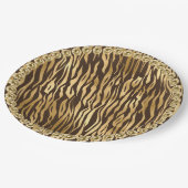Elegant Gold Tiger Girly Papieren Bordje (Gekanteld)