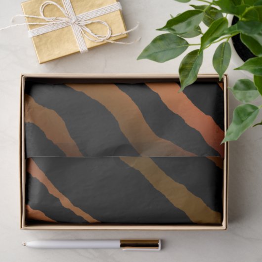 Elegant Gold Tiger Tissuepapier (Geschenk)