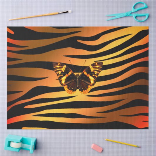 Elegant Gold Tiger Tissuepapier (Craft)