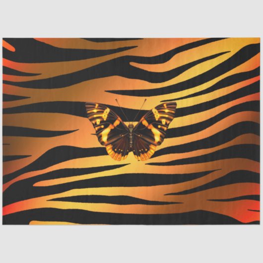 Elegant Gold Tiger Tissuepapier (Voorkant)