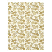 Elegant  Gold Toile Deer Fox Woodland Tafelkleed (Voorkant)