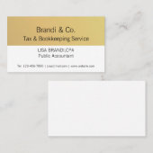 Elegant Gold Tone Logo Visitekaartje Sjabloon (Voorkant / Achterkant)