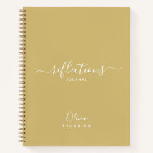 Elegant Gold Tone Reflections Journal Notitieboek
