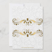 Elegant Gold Tones Floral Lace met witte dampen Kaart (Voorkant)