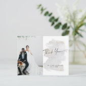 Elegant Gold-Touch Silver-Grey Wedding Hartelijk d Briefkaart (Staand voorkant)