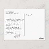 Elegant Gold-Touch Silver-Grey Wedding Hartelijk d Briefkaart (Achterkant)