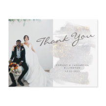 Elegant Gold-Touch Silver-Grey Wedding Hartelijk d