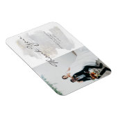 Elegant Gold-Touch Silver-Grey Wedding Hartelijk d Magneet (Rechterzijde)