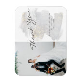 Elegant Gold-Touch Silver-Grey Wedding Hartelijk d Magneet (Verticaal)