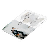 Elegant Gold-Touch Silver-Grey Wedding Hartelijk d Magneet (Linkerzijde)