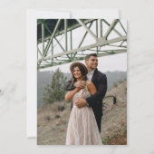 Elegant Gold Transparant Photo Wedding Kaart (Achterkant)