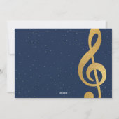 Elegant Gold Treble Clef Merry Christmas Non Photo Feestdagenkaart (Achterkant)
