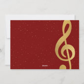 Elegant Gold Treble Clef Music Christmas Feestdagenkaart (Achterkant)